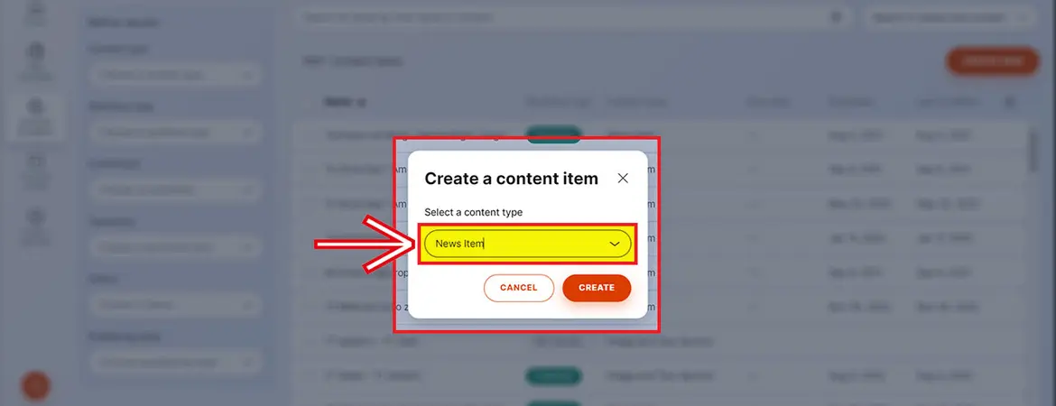 News Item - Selezione content type News Item - Selezione content type