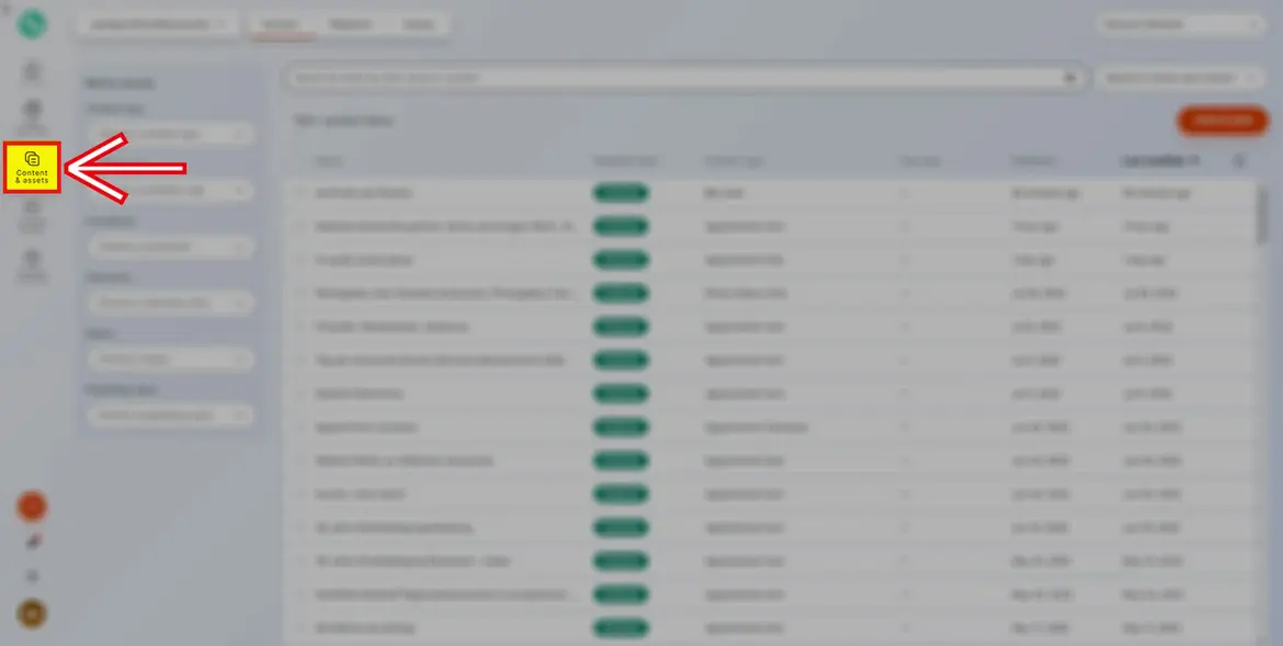 Sezione Content & Assets Sezione Content & Assets