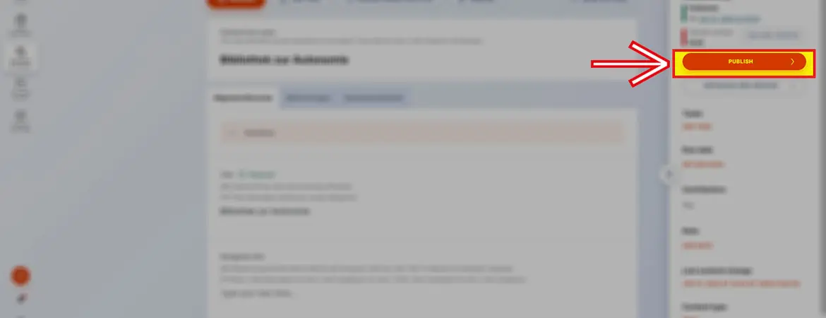 Bereich „Content details“: Publish Bereich „Content details“: Publish