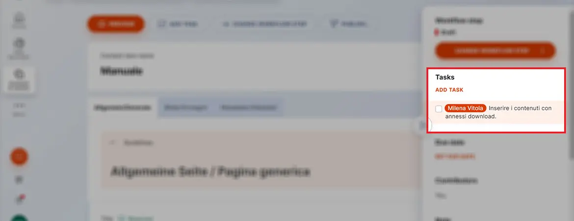 Bereich „Content details“: erledigte Aufgabe Bereich „Content details“: erledigte Aufgabe