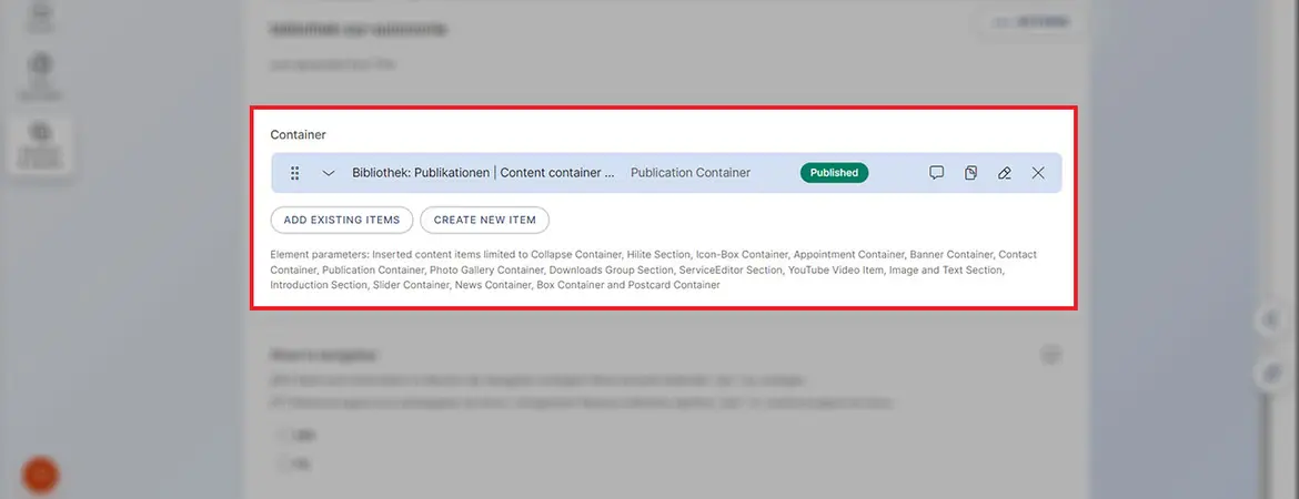 Modul „Publication Container“ (CMS Version) Modul „Publication Container“ (CMS Version)