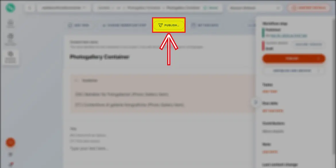 Button „Publish“ Button „Publish“