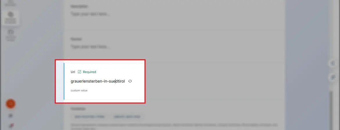 Feld URL mit Umlaut Feld URL mit Umlaut