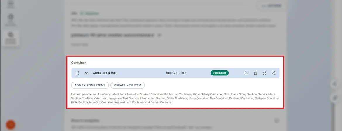Modul „Box Container“ + „Box Item“ (CMS Version) Modul „Box Container“ + „Box Item“ (CMS Version)