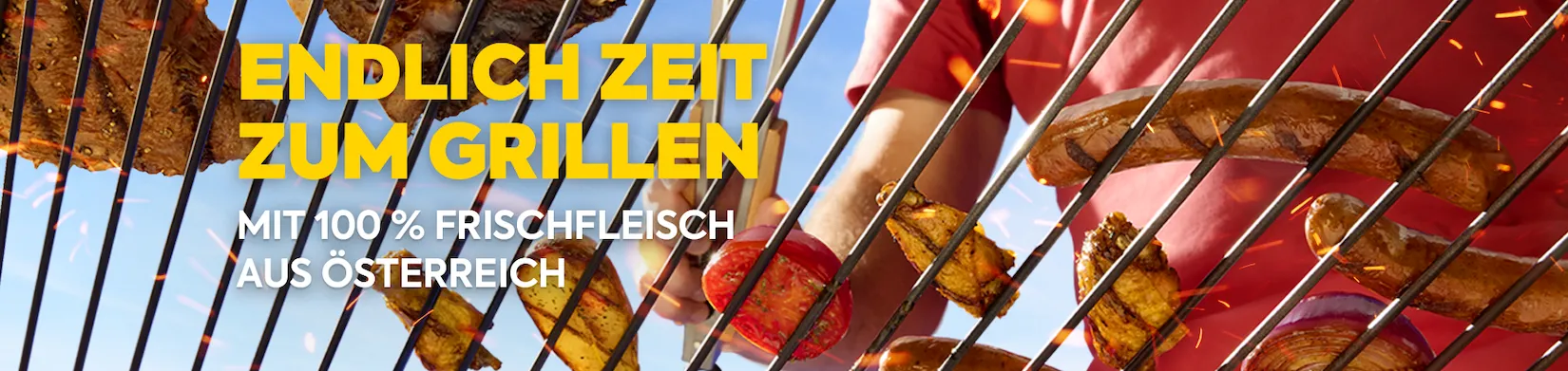 Endlich Zeit zum Grillen: Mit 100 % Frischfleisch aus Österreich