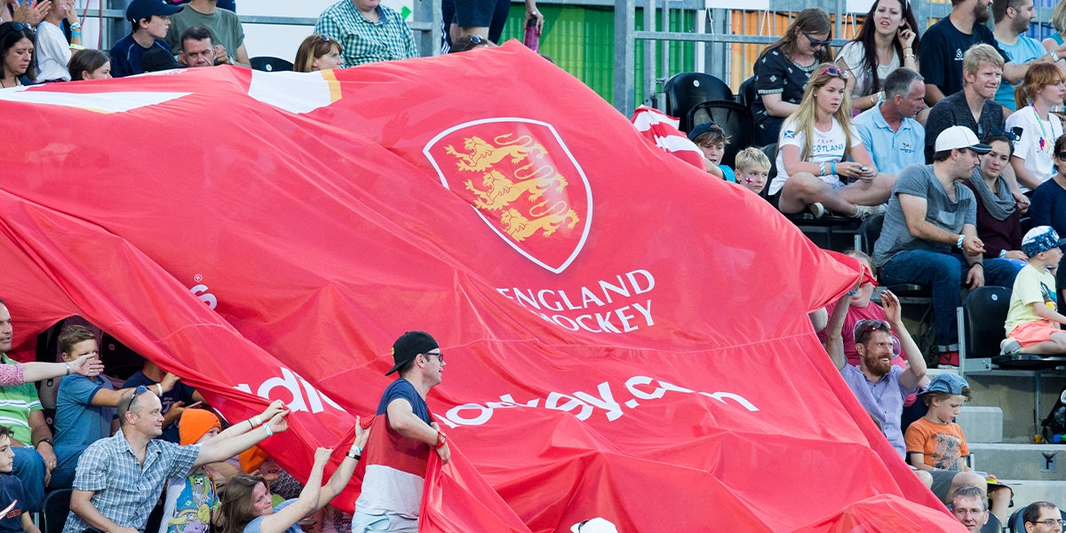 England Hockey Flag in the crowd 