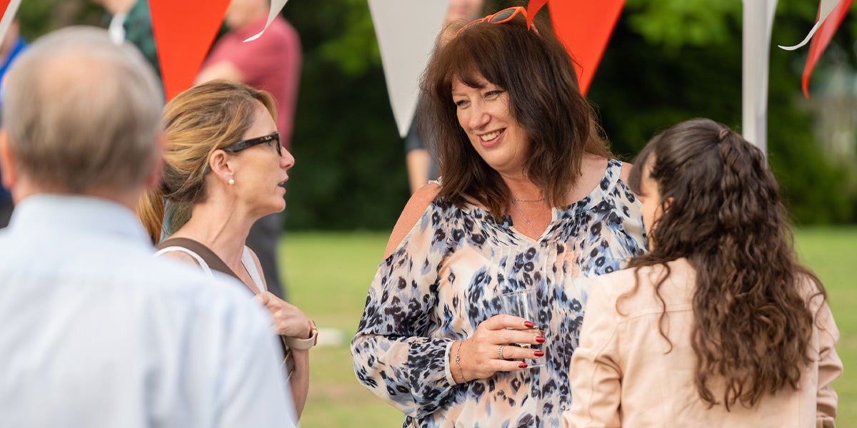England Hockey staff at a summer party