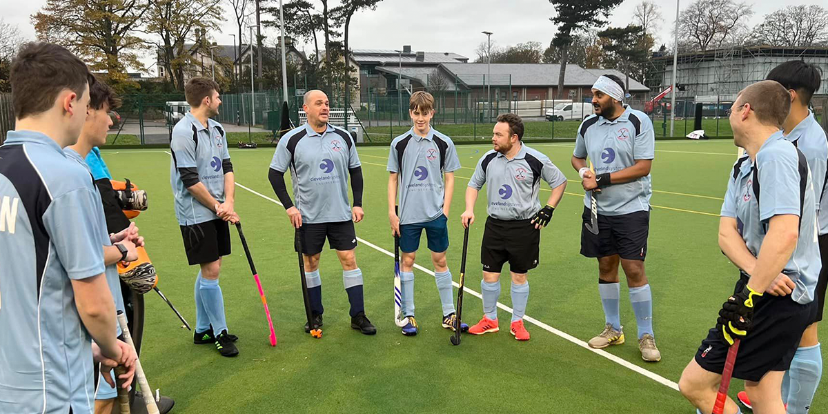 male team huddle