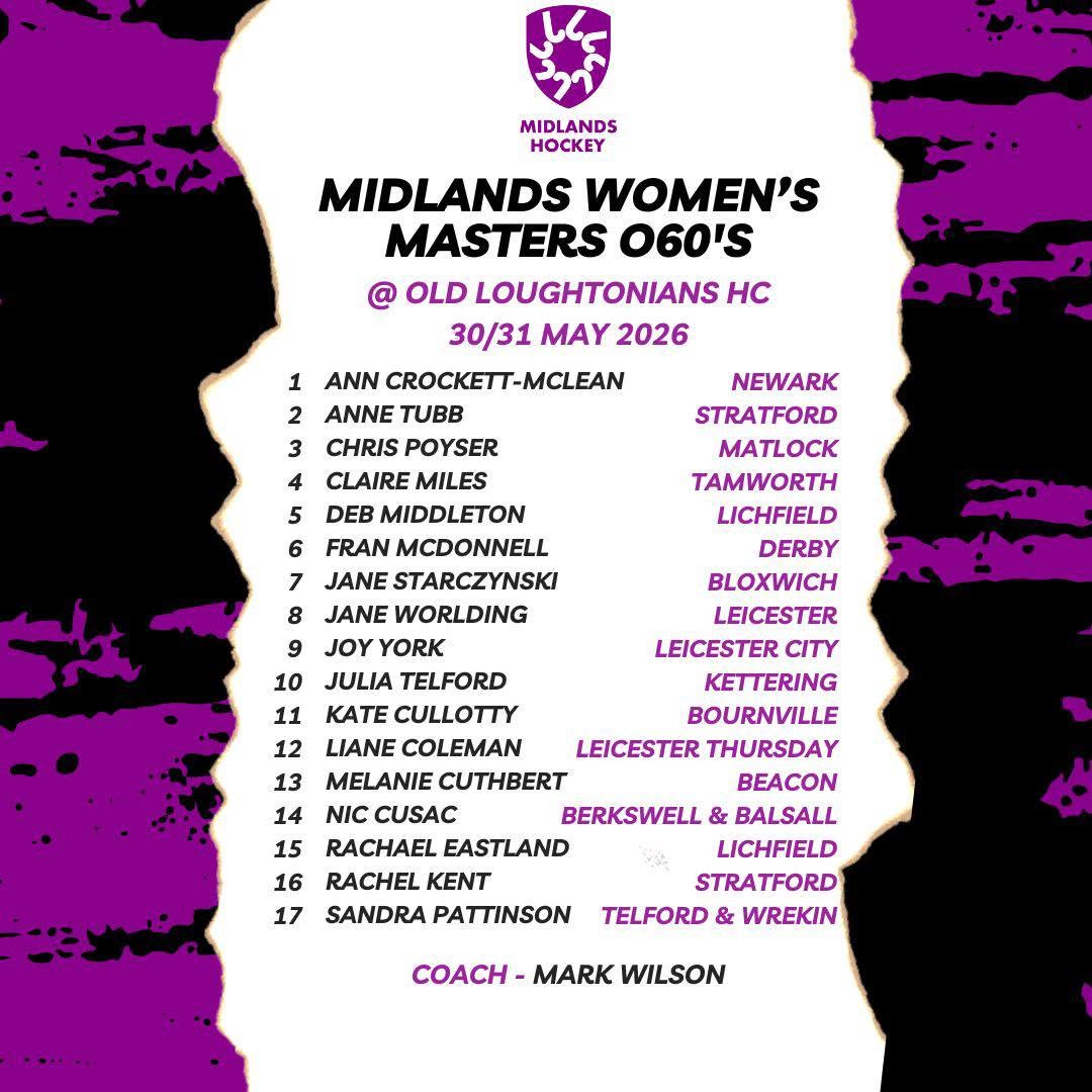 Midlands Masters Women's O60s 2026