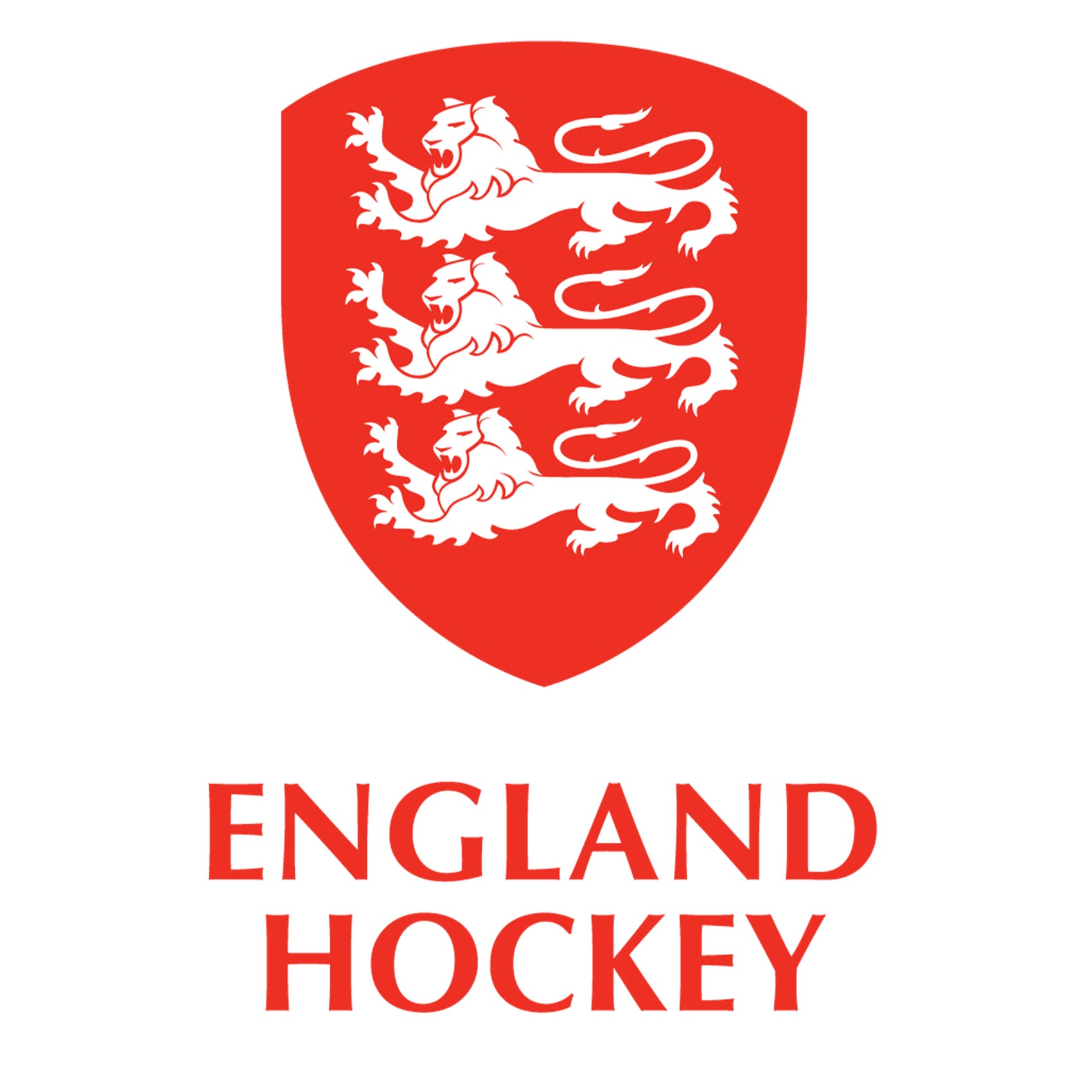 Red England Hockey Logo on White background