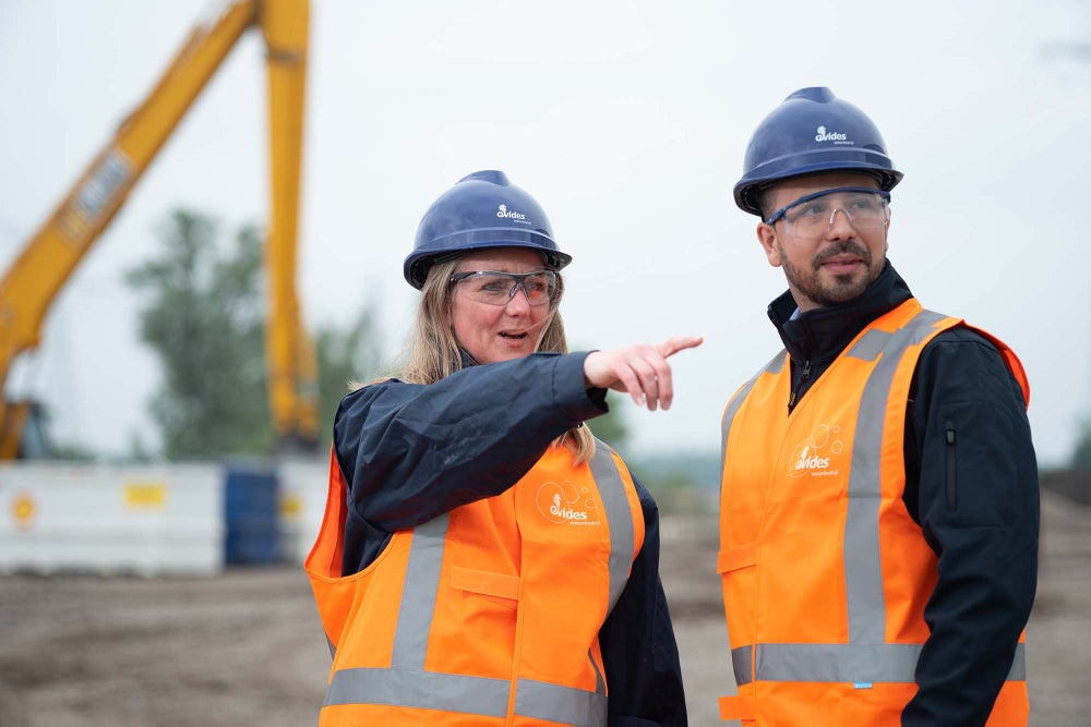 Evides medewerkers in gesprek