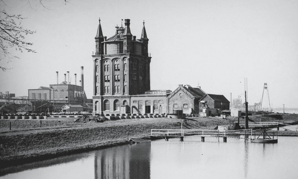 De watertoren in Dordrecht.
