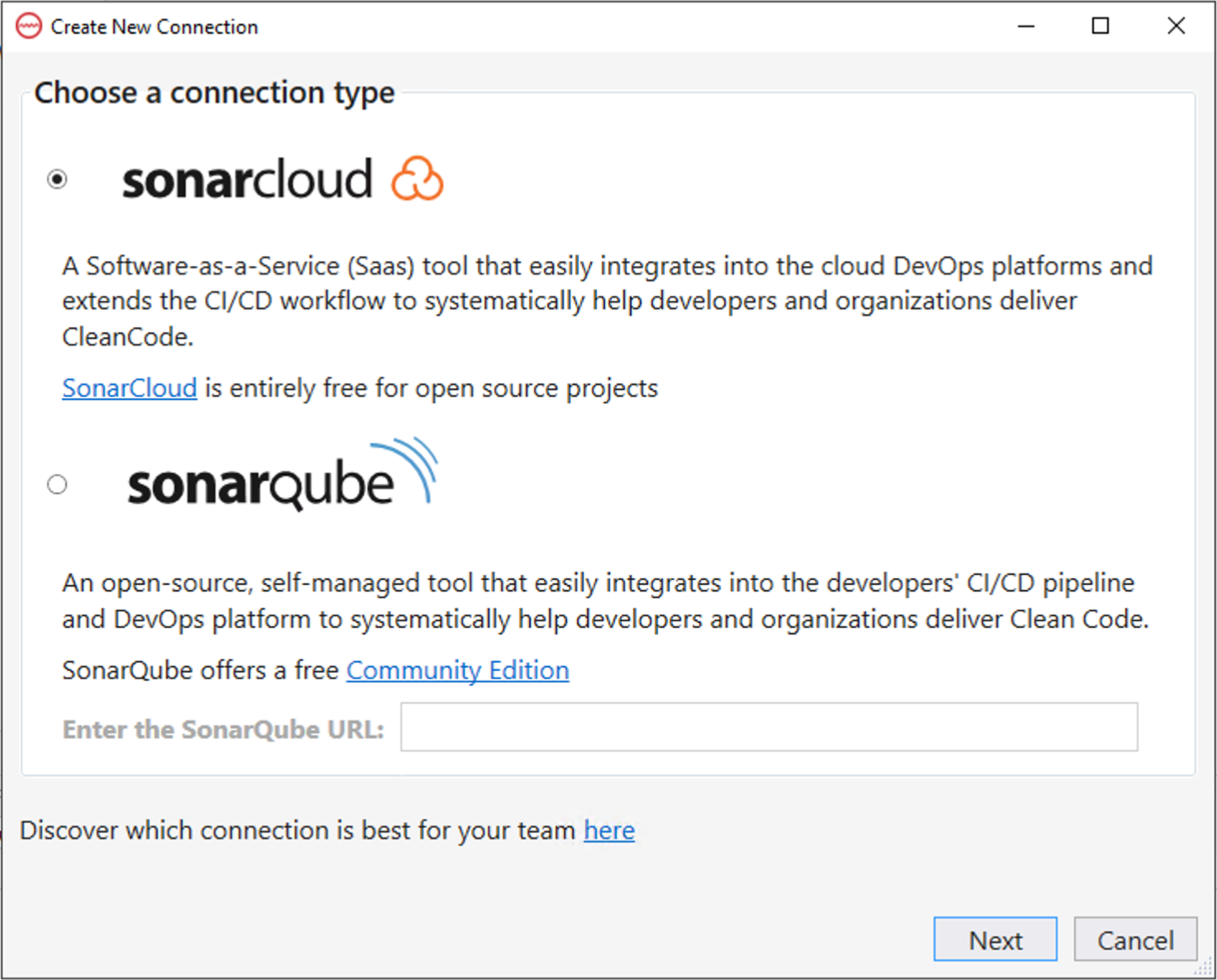 Add the SonarCloud server details to set up your connection with SonarLint.