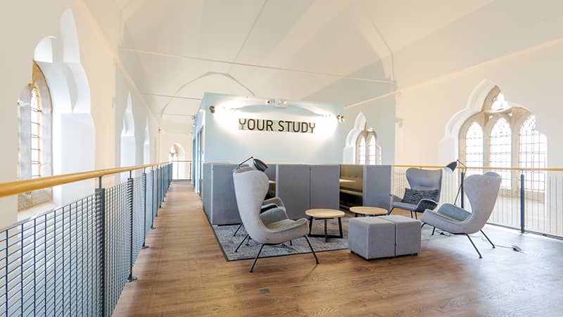 Communal study areas for group work