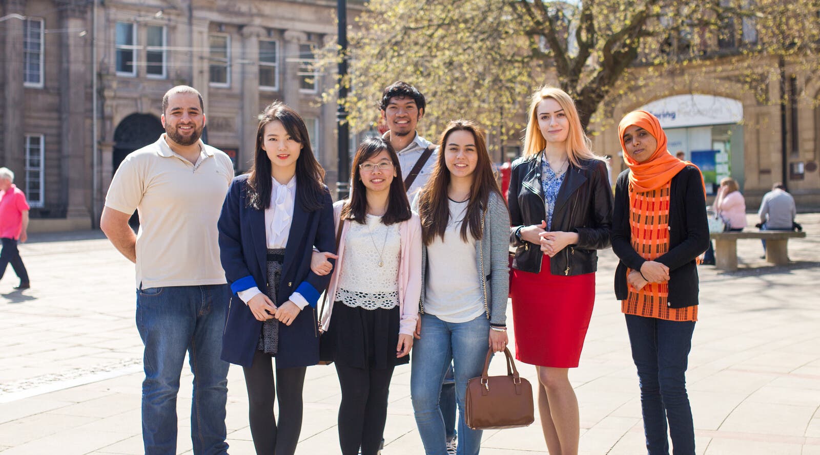 International students in Sheffield city