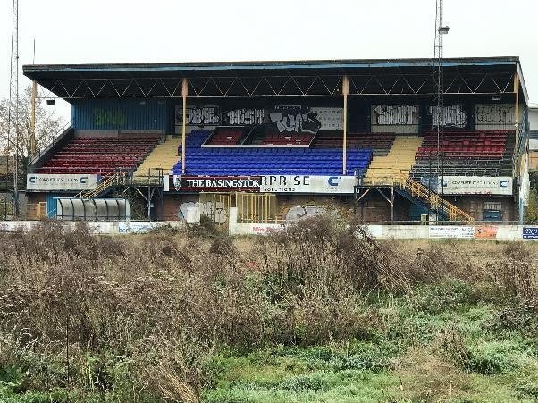 Football stands in an old stadium