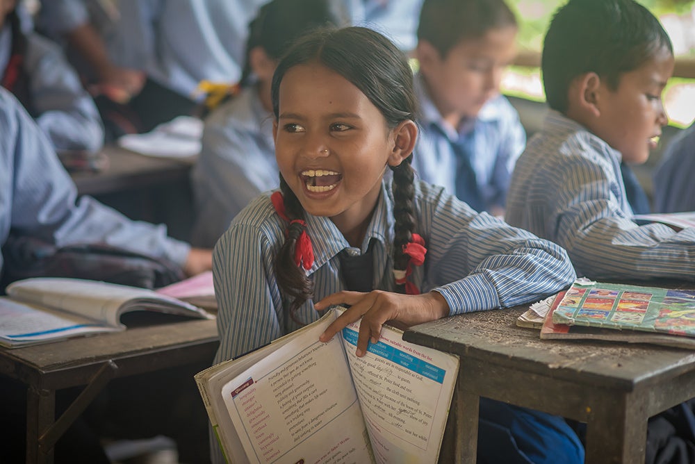 Schoolgirl in Nepal. Credit: Shutterstock.