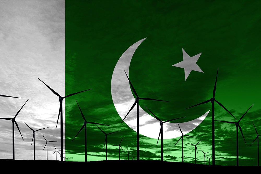 Wind turbines in Pakistan. Credit: Shutterstock.