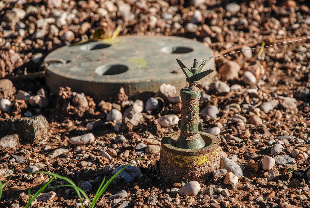 Land mines. Credit: Shutterstock.