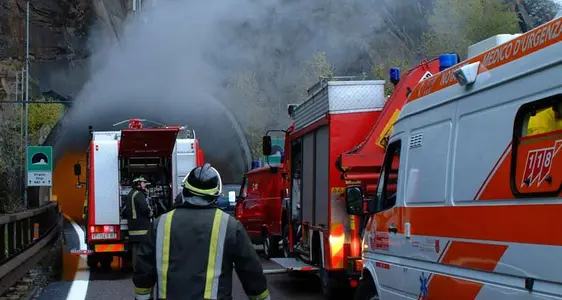 Incendio in galleria