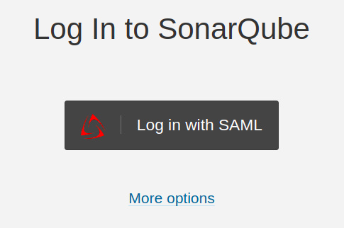 Log in to SonarQube with your SAML authentication.