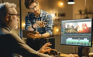 Short course card image to illustrate Storytelling with video editing