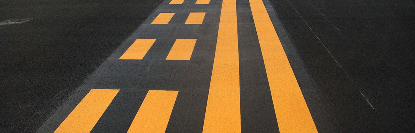 Dotted and solid lane markings