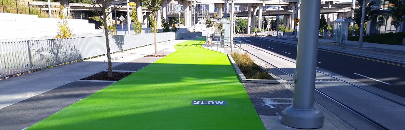 MMA applied in green bike lane