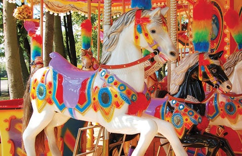 Amusement park carousel