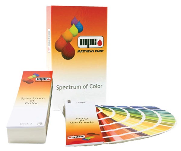 Matthews Paint Spectrum of Color swatches