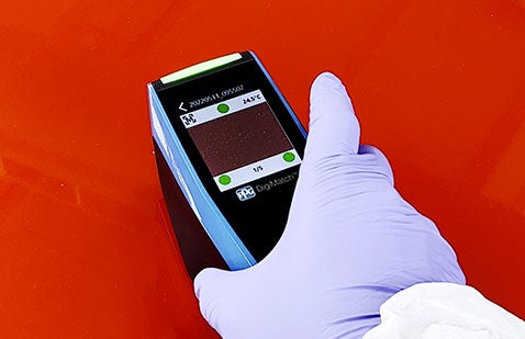 PPG DigiMatch device in use