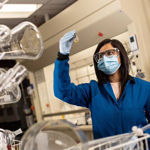 STEM women evaluating sample