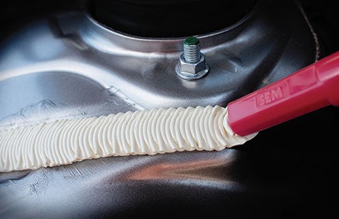 SEM product being applied to vehicle