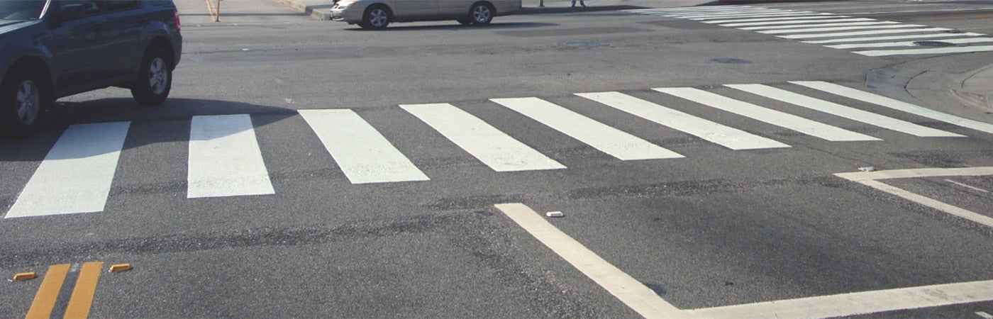 Preformed thermoplastic crosswalk