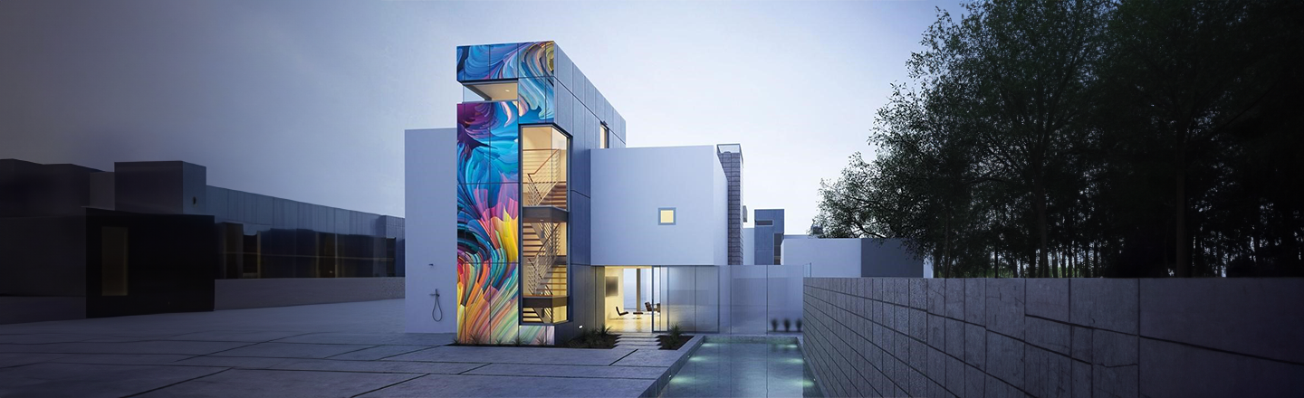 Colorful modern building 