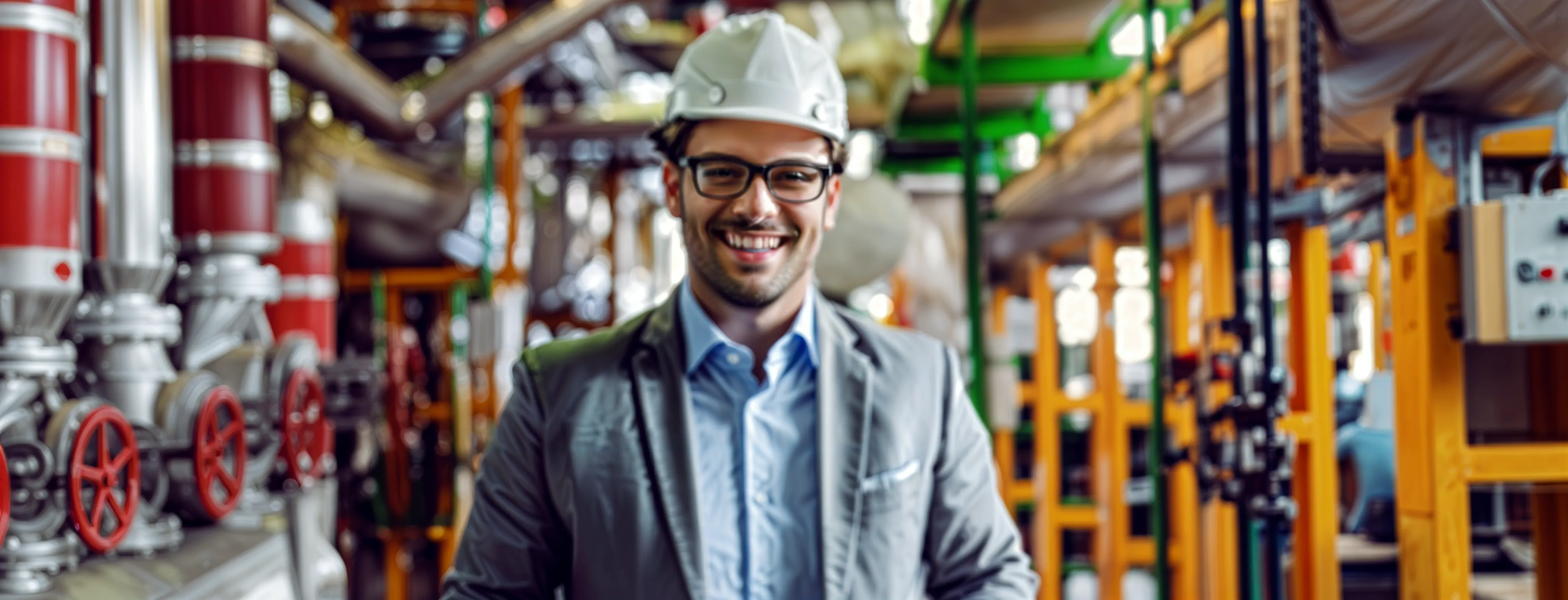 PPG employee in factory smiling