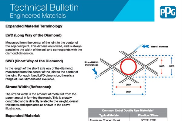 MicroGrid Expanded Metal Foils for Primary Filter Media Support