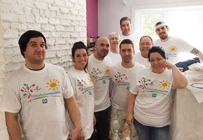 Group of volunteers in Beloeil, Quebec, Canada 