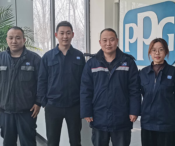 Employees at the PPG Shenyang facility in China