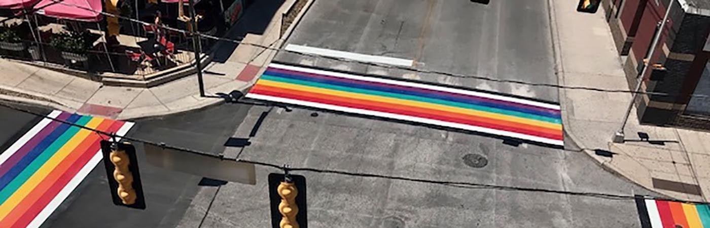 Rainbow Crosswalks in San Antonio, TX