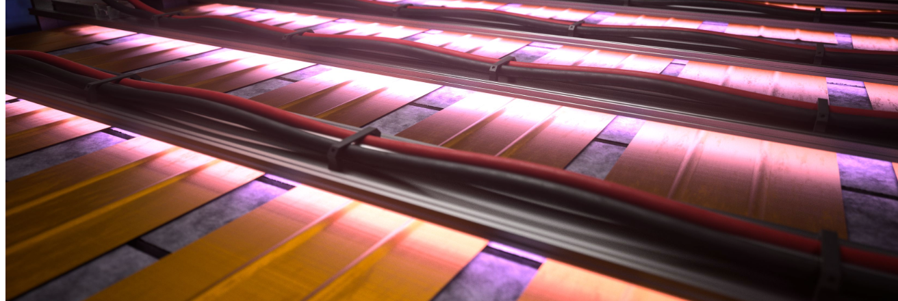 Colorful metal panels representing Energy UV and EB