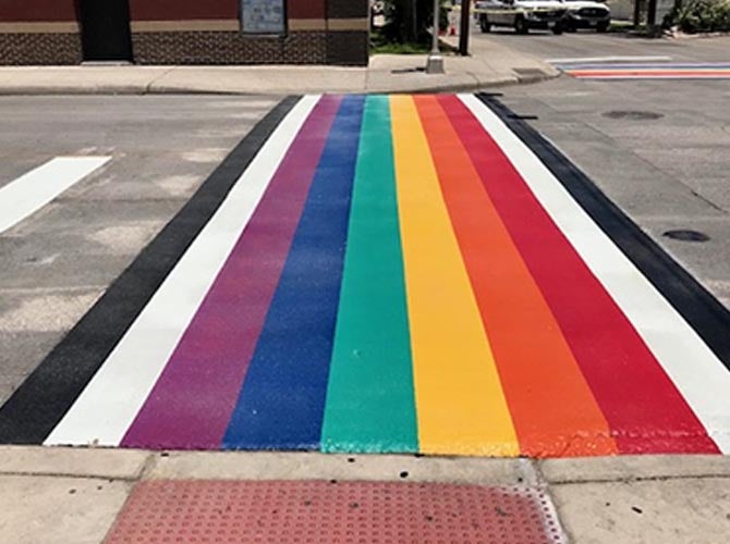 Rainbow Crosswalks in San Antonio