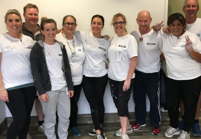 group of volunteer painters in Clayton, Victoria, Australia