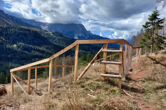 Recinto di protezione contro i danni da fauna selvatica su piccola superficie