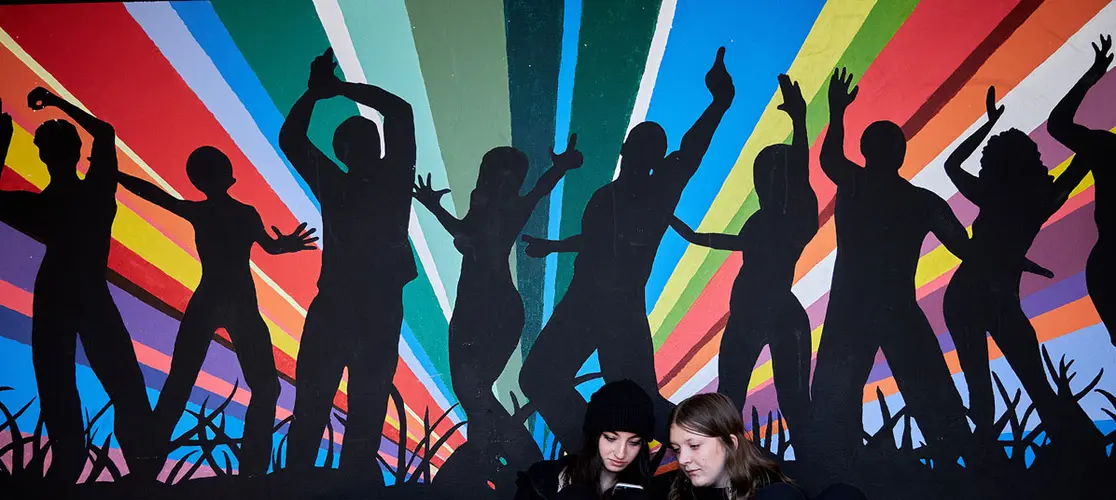 Wand im Partyraum Wand im Partyraum