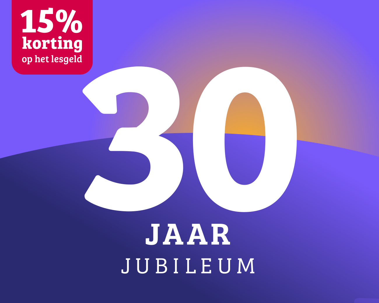 NCOI Opleidingen 30 jaar jubileum 15 procent korting