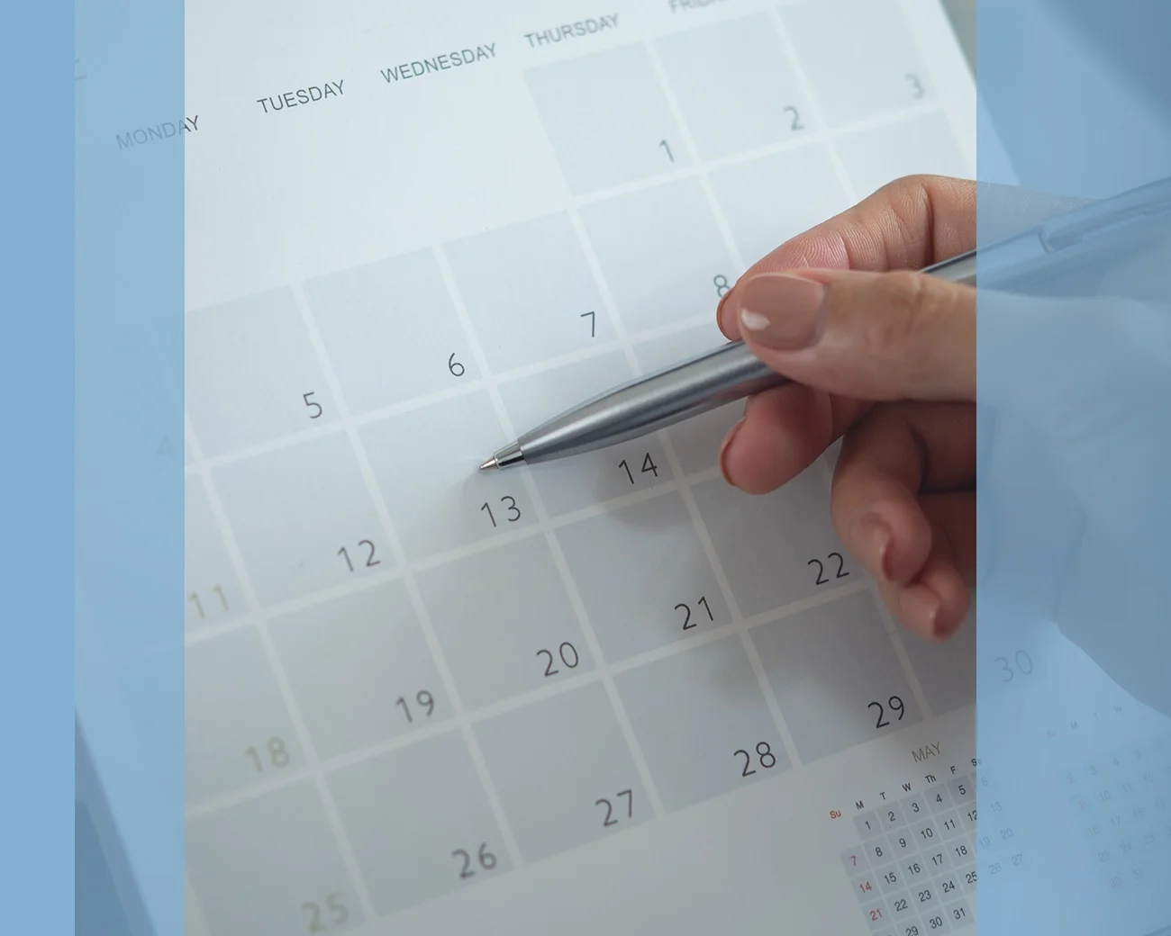 Supportprofessional plant event met kalender