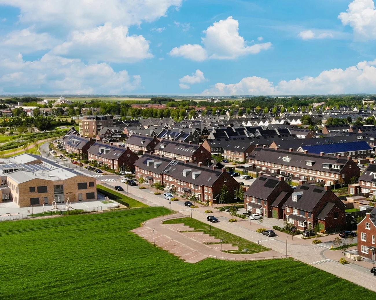 Een nieuwbouwwijk in Nederland