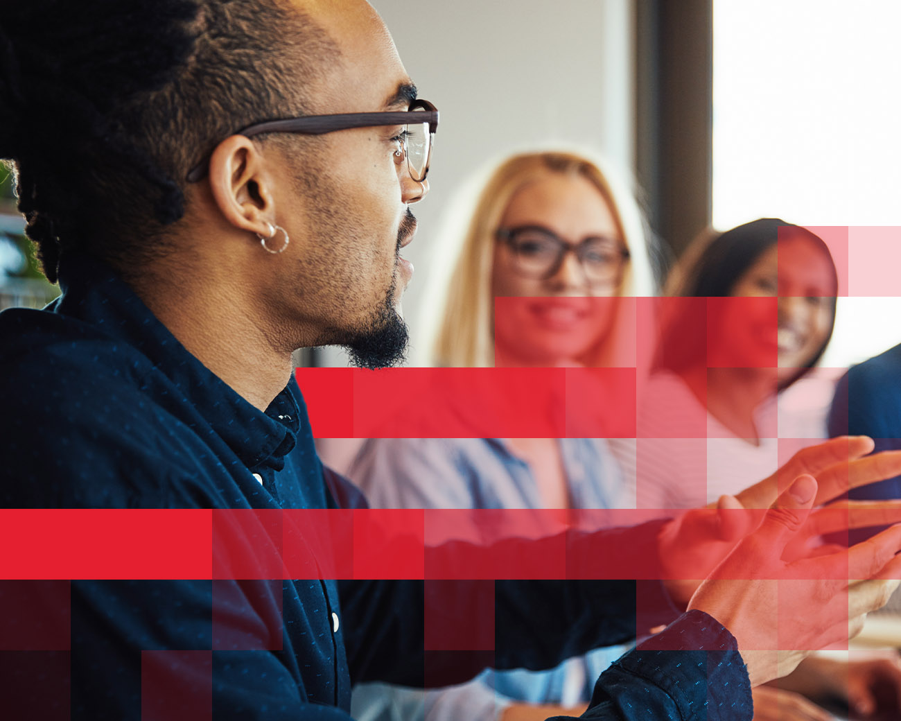 Groep studenten in klaslokaal