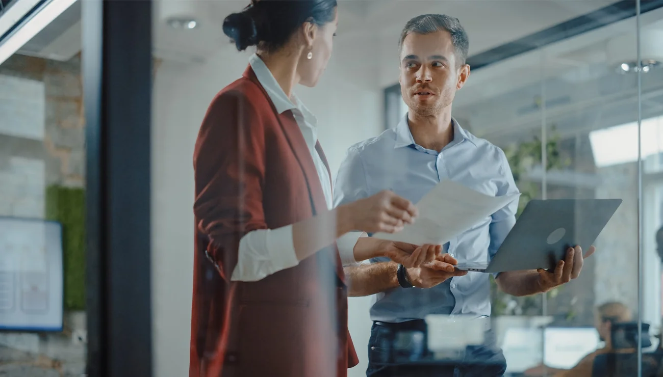 Twee collega’s in gesprek